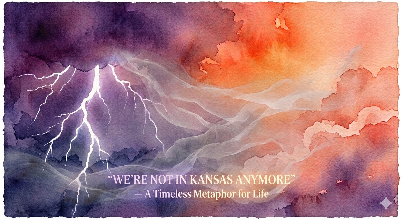 “We’re Not in Kansas Anymore”— A Timeless Metaphor for Life